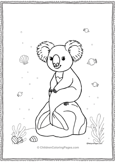 Koala-As-A-Mermaid Free PDF Printable