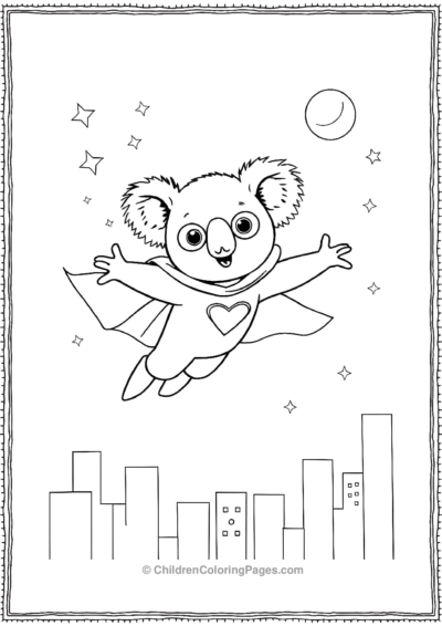 Koala-As-A-Superhero Free PDF Printable