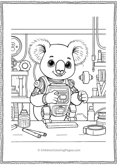 Koala-Building-A-Robot Free PDF Printable