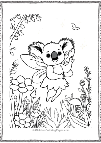 Koala-Dressed-As-A-Fairy Free PDF Printable