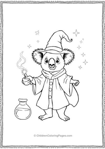 Koala-Dressed-As-A-Wizard Free PDF Printable