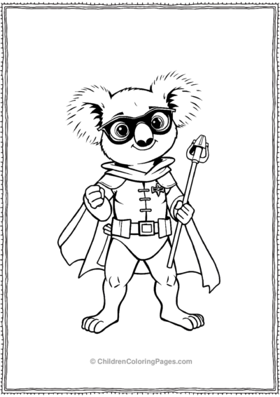 Koala-Dressed-As-Robin-1 Free PDF Printable