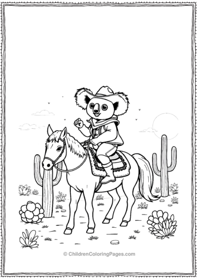 Koala-In-A-Cowboy-Outfit Free PDF Printable