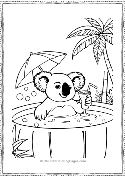 Koala-In-A-Hot-Tub Free PDF Printable