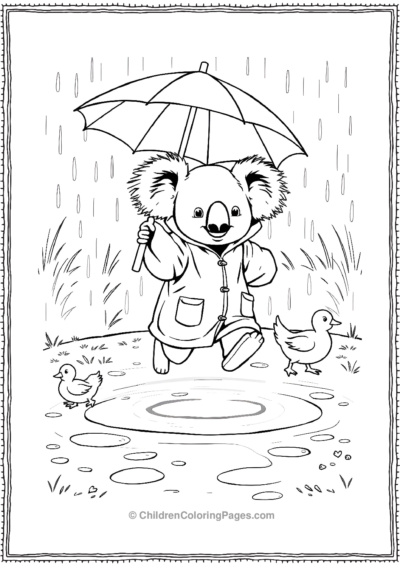 Koala-In-A-Raincoat Free PDF Printable