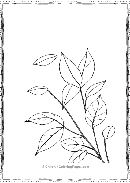 Large Leaves Blowing In The Wind Free PDF Printable