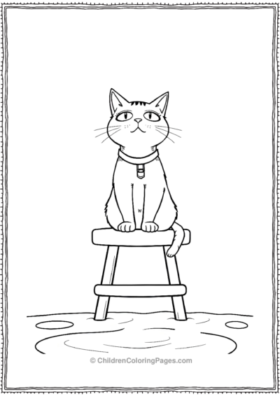 Lifeguard-Cat-Watching-Over-A-Pool-Of-Green-Slime Free PDF Printable