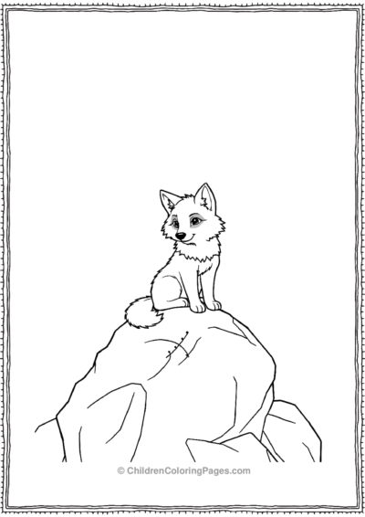 Little-Werewolf-Sitting-On-A-Rock Free PDF Printable