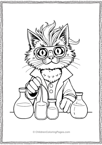 Mad-Scientist-Cat-Mixing-Potions Free PDF Printable