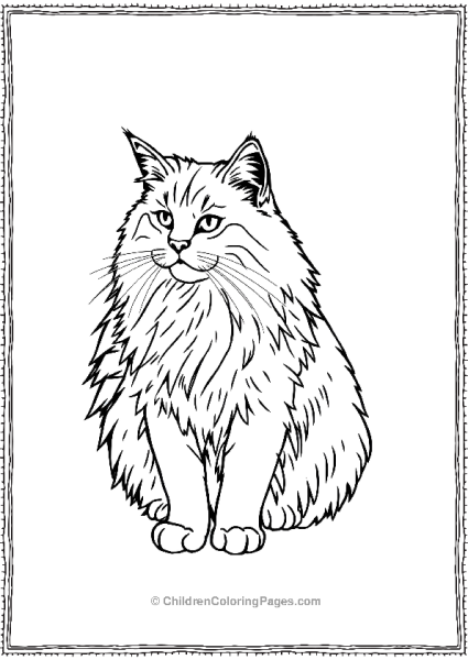 Maine Coon Cat Scaled Free PDF Printable