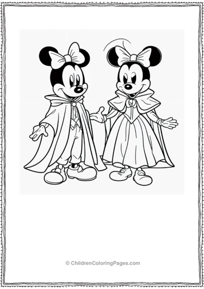 Mickey And Minnie As Vampires Free PDF Printable