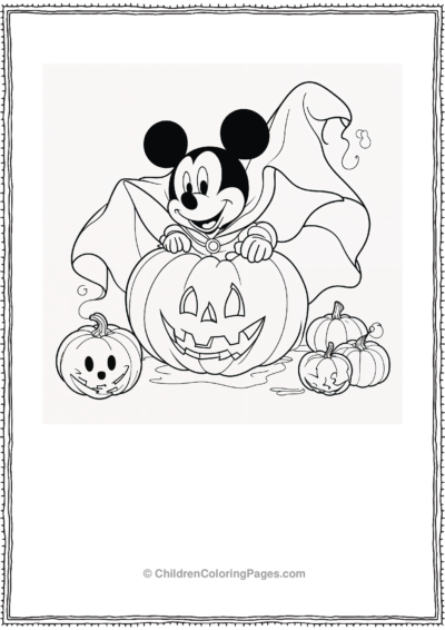 Mickey-as-a-Ghost Free PDF Printable