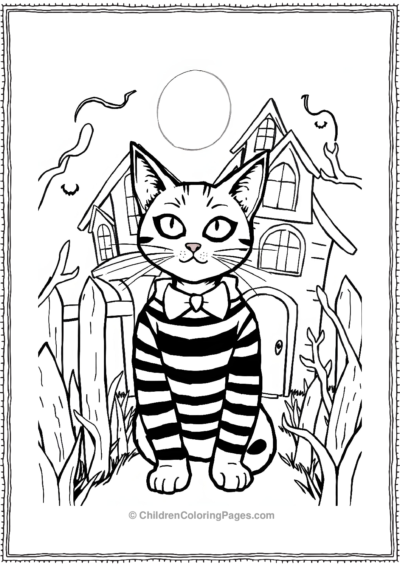 Mime-Cat-Trapped-In-A-Haunted-House Free PDF Printable