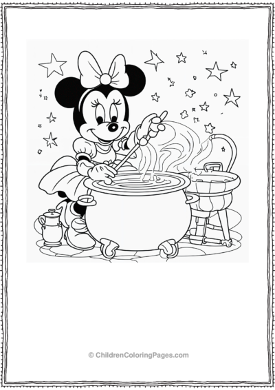 Minnie-with-a-Broom Free PDF Printable