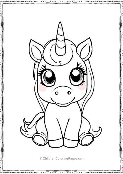 Mischievous Baby Unicorn Free PDF Printable