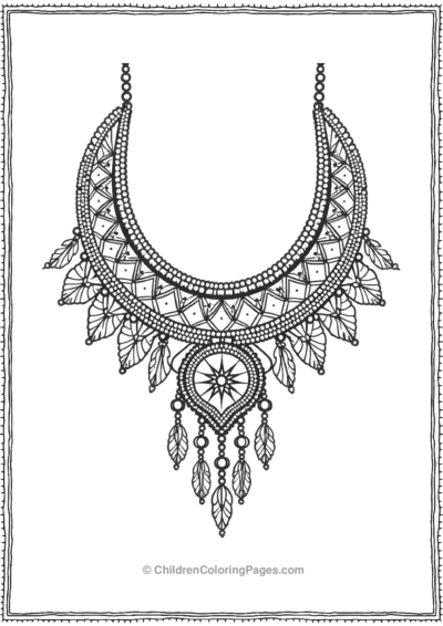 Native-American-Beaded-Necklace Free PDF Printable