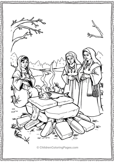 Native-American-Women-Showing-Pilgrims-How-To-Cook Free PDF Printable