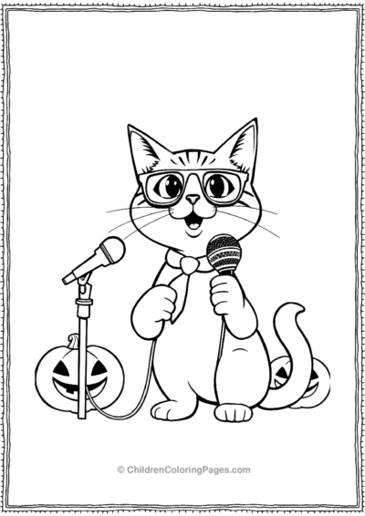 Newscaster-Cat-Reporting-Live-From-A-Halloween-Par Free PDF Printable