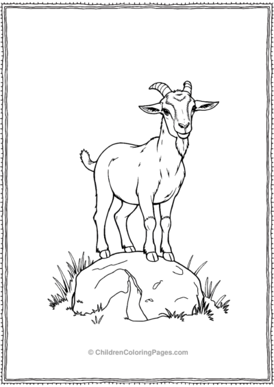 Nigerian-Dwarf-Goat-Standing-On-A-Small-Hill Free PDF Printable