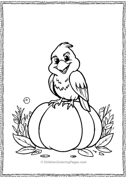 Owl Sitting On A Pumpkin Free PDF Printable