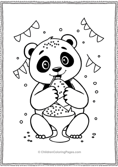 Pand-Eating-Ice-Cream Free PDF Printable