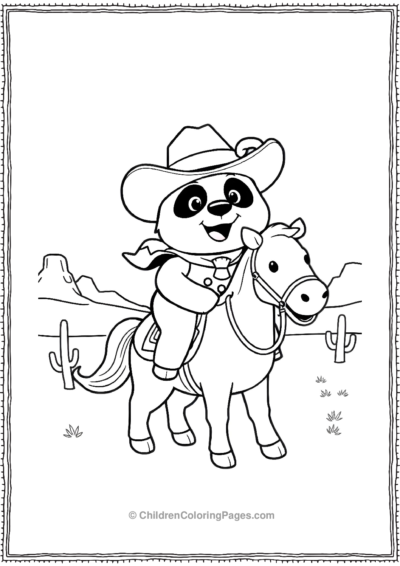 Panda-As-A-Cowboy Free PDF Printable