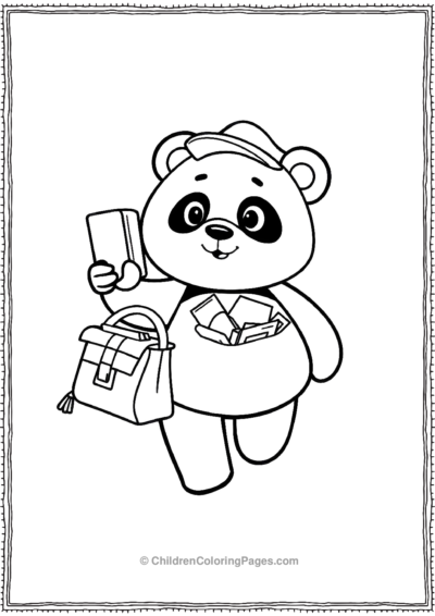 Panda-As-A-Mail-Carrier Free PDF Printable