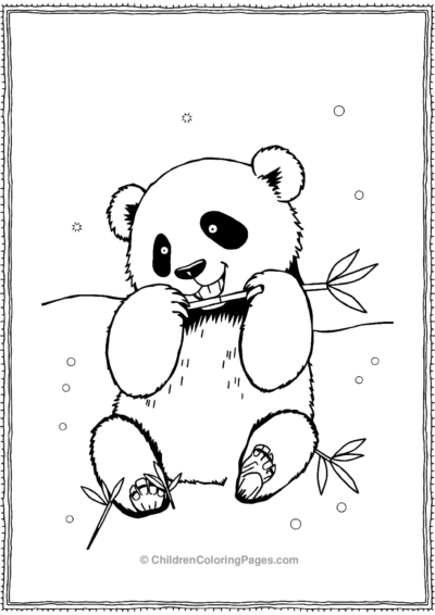 Panda-Chewing-Bamboo Free PDF Printable