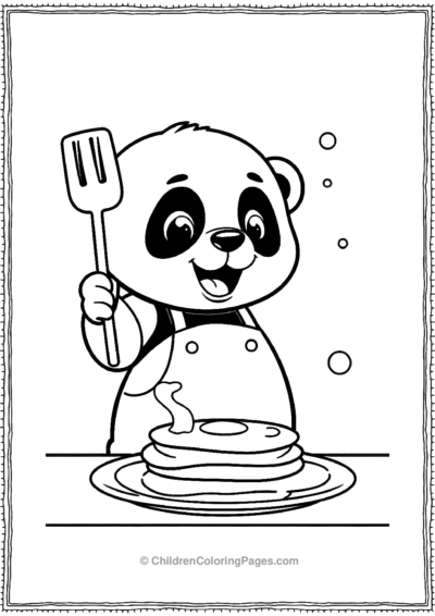 Panda-Flipping-Pan-Cakes Free PDF Printable