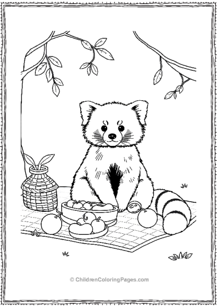 Panda Having A Picnic Free PDF Printable