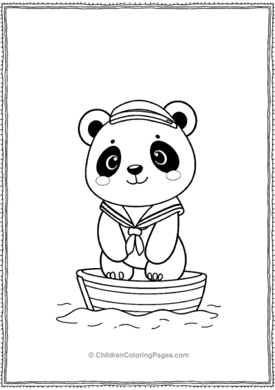 Panda-In-A-Sailor-Outfit Free PDF Printable