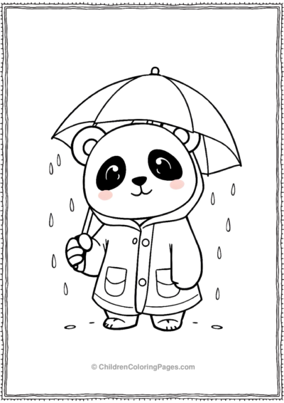 Panda-In-Raincoat Free PDF Printable