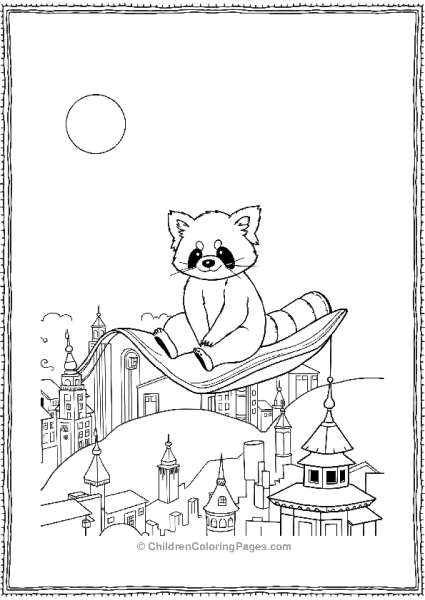 Panda On A Flying Carpet Free PDF Printable