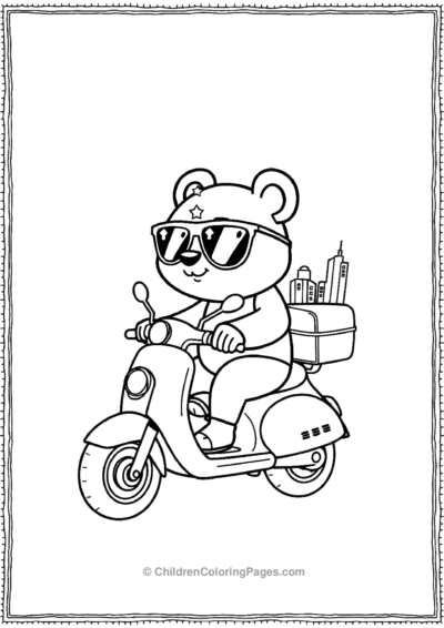 Panda-On-A-Scooter Free PDF Printable