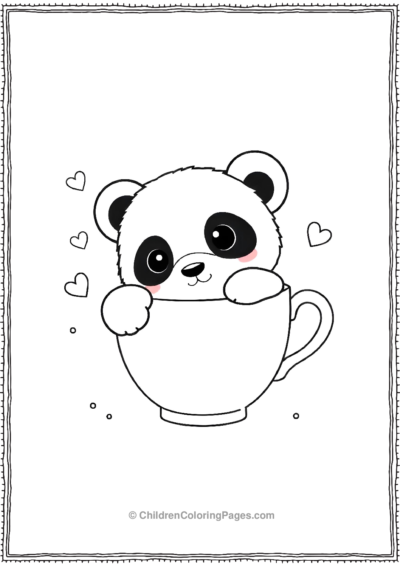 Panda-Peaking-Out-Of-A-Teacuo Free PDF Printable