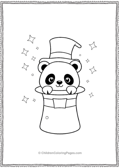 Panda-Popping-Out-OF-A-Hat Free PDF Printable