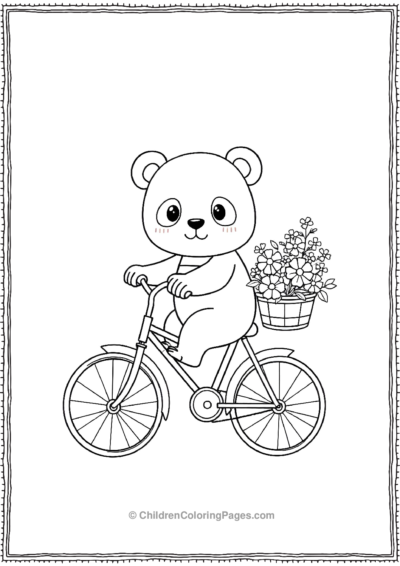 Panda-Riding-A-Bicycle Free PDF Printable