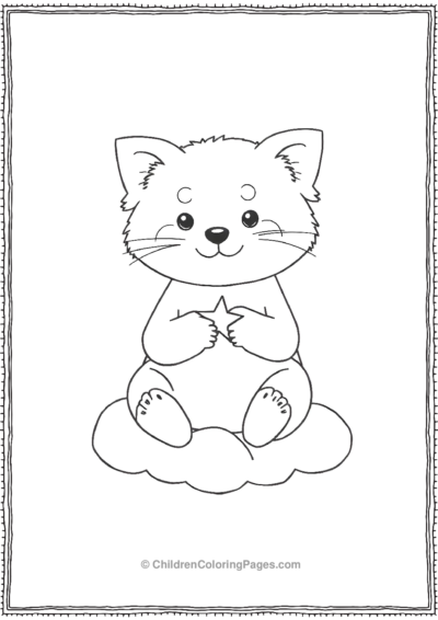 Panda-Sitting-On-A-Cloud Free PDF Printable