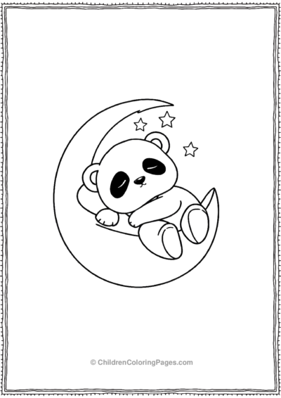 Panda-Sleeping-In-A-Cradle Free PDF Printable