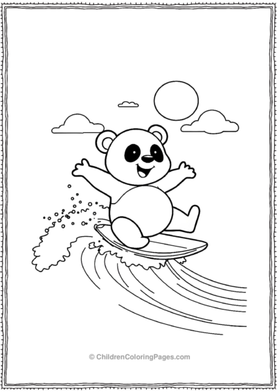 Panda-Surfing Free PDF Printable