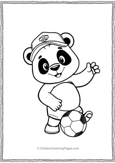 Panda-Wearing-A-Baketball-Hat Free PDF Printable