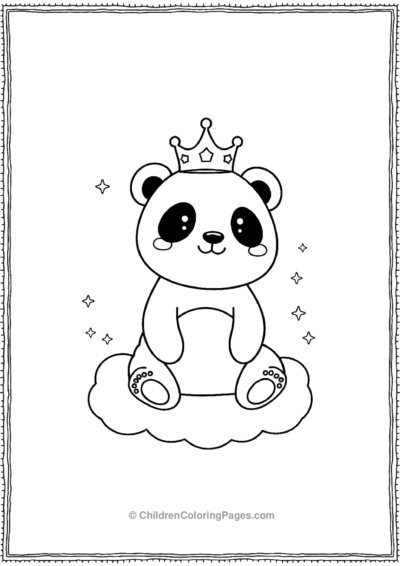 Panda-Wearing-A-Crown Free PDF Printable