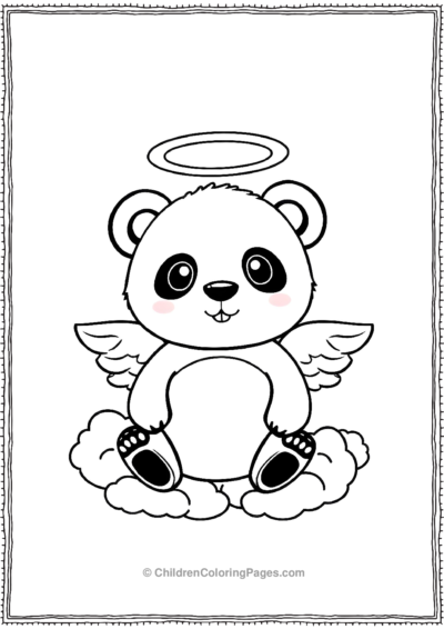 Panda-With-Angle-Winga Free PDF Printable