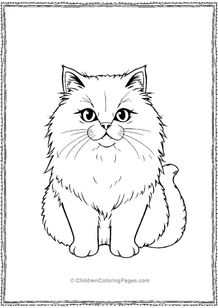 Persian Cat Scaled Free PDF Printable