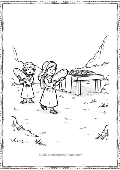 Pilgrim-Children-Carrying-Freshly-Baked-Bread Free PDF Printable