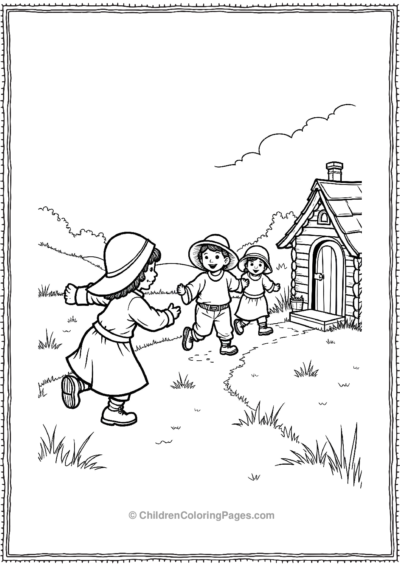 Pilgrim-Children-Playing-A-Simple-Game-Of-Tag Free PDF Printable