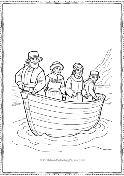 Pilgrims-Arriving-At-Plymouth-Rock Free PDF Printable