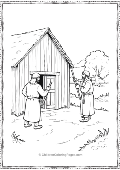 Pilgrims-Building-A-New-Barn-In-Preparation Free PDF Printable