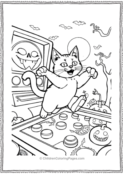 Pinball-Cat-Bouncing-Through-A-Halloweenthemed-Pin Free PDF Printable