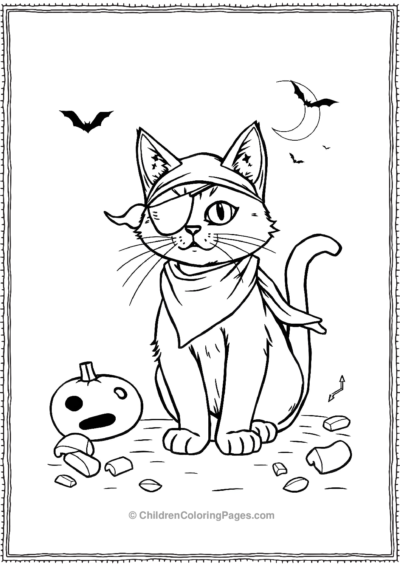 Pirate-Cat-With-An-Eye-Patch Free PDF Printable